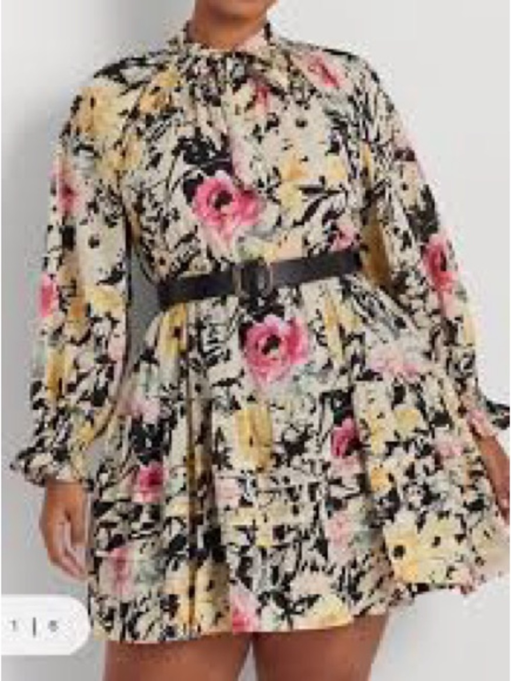 Lauren Ralph Lauren Plus Sz 18 Black Label Multicolor Floral Dress Cotton Voile - Picture 1 of 16